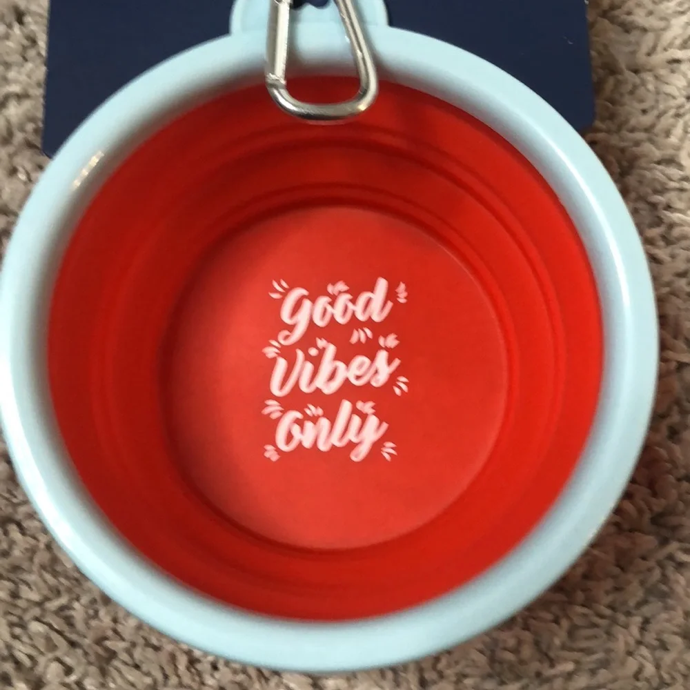 Doggie travel Dish “Good Vibes Only”
